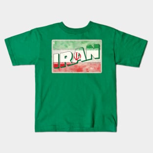 Iran Vintage style retro souvenir Kids T-Shirt